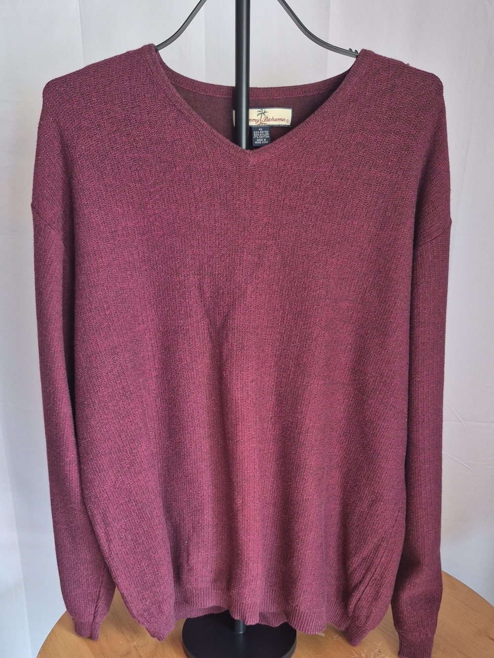 Tommy Bahama V-Neck Sweater in Berry